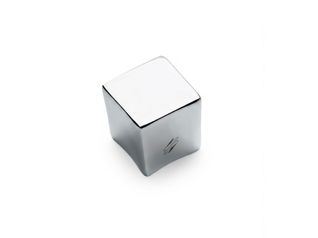Pomolino Limitatore Apertura Quadro mm.8 MOD.PB09/Q mm.25x25x26,5h CR/Cromo | Colombo - immagine 1